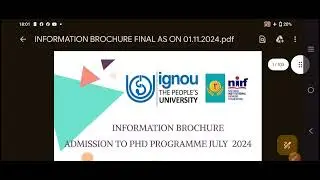#IGNOU Se PHD kaise kare#job me rahte hue #form -2024
