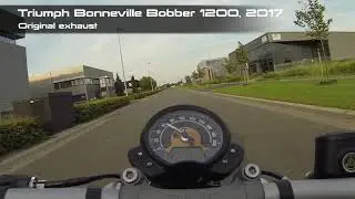 Pure sound #26 / 2017 Triumph Bonneville Bobber 1200 / original exhaust sound