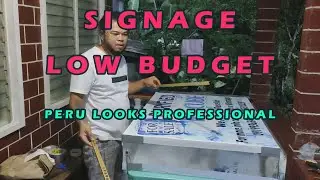 Signage low budget using metal furring