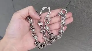 Devil Skull Sterling Silver Wallet Chain