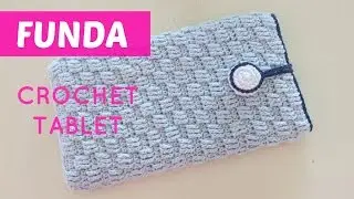 Crochet funda para tablet o libro electrónico