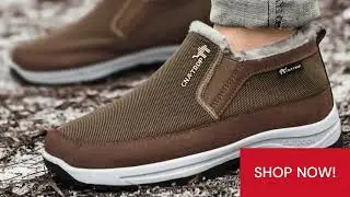 Men's Winter Soft Warm Non-Slip Snow Shoes - These Shoes Will Spend A Whole Winter With You #shoes