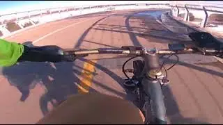360 VR - Biking In Minneapolis After Huge Melting Day