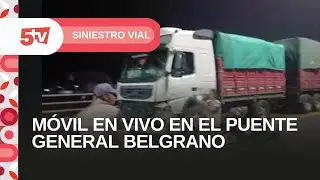 MÓVIL EN VIVO EN EL PUENTE GENERAL BELGRANO-TREMENDO CHOQUE MÚLTIPLE-INFORME DE MARCOS GÓMEZ