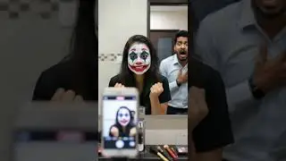 When Wife's Joker Makeup Prank Goes TOO FAR! 😱🤡 Husband's Reaction is PRICELESS! | #shorts