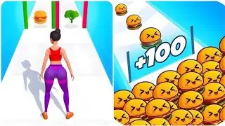 Twerking game 💥VS Food Run🔥Gameplay new year🎉 update iOS Android😱 walkthrough Max Level 122🤯