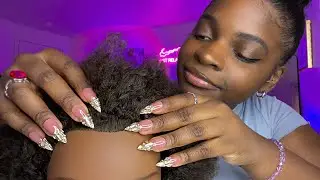 ASMR Hairline Scratching & Teaching You How to Braid 💆🏾&zwj;♀️