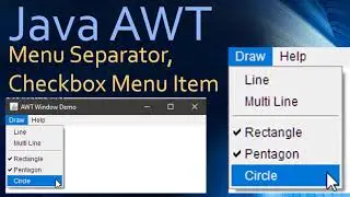 30 Java AWT - CheckboxMenuItem and Separator