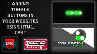Adding Toggles/Switches in Your Websites using HTML and CSS !