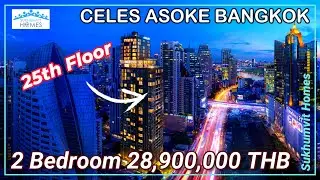 Luxury Bangkok Condo For Sale 25th Floor Celes Asoke 2 Bedroom 28,900,000 THB