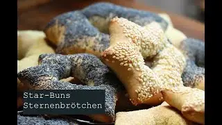 Star-shaped buns, suitable for winter time, sternf&ouml;rmige Br&ouml;tchen, passend zur Winterzeit