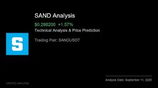 SAND (SANDUSDT) Technical Analysis - Price Prediction & Buy or Sell September 11, 2025