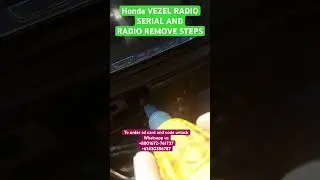 Honda Vezel 2014+ radio remove - to find serial and to find sd card