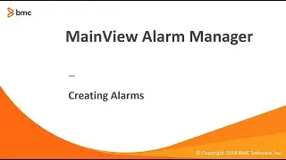 MainView Alarm Manager &nbsp;- Creating Alarms