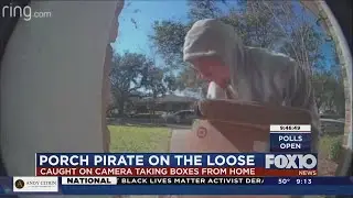 Porch pirate caught on camera in Mobile