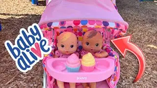 BABY ALIVE новорожденные девочки Дневная рутина ☀️ игры в парке 🛝 и пикник 🍕