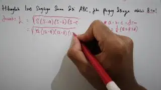 Hitunglah luas segitiga sama sisi ABC, apabila panjang sisinya adalah 8 cm!