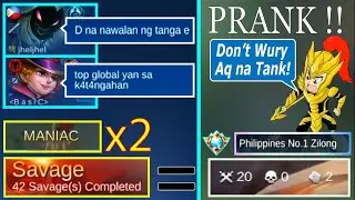 PRANK!! #18 AKO NA TANK (Laptrip) | Top 1 PH/Global Zilong: Inuyasha. ~MLBB