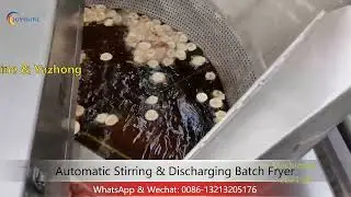 Automatic Stirring & Discharging Batch Fryer - Banana Chips Testing