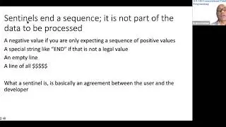 Input validation, sentinels, nested loops