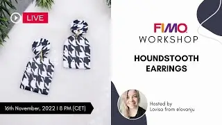 Classy Houndstooth Earrings with FIMO soft | FIMO live workshop with Lovisa @lovanju