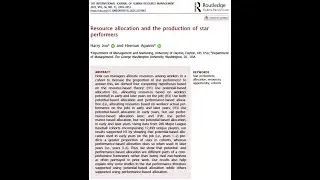 How to Allocate Resources to Create More Star Performers
