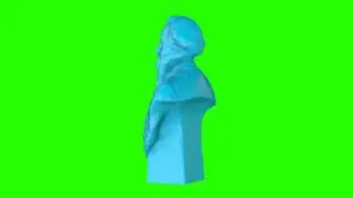 William Booth statue blue chroma