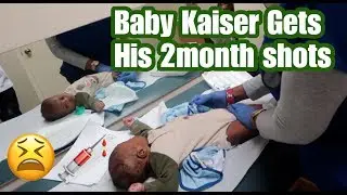 BABY KAISER GETS HIS 2 MONTH SHOTS!!