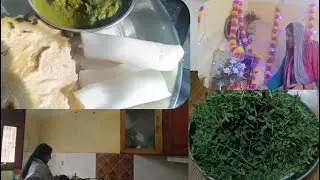Chane ki sag makke Ki Roti😋