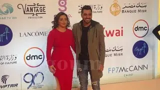 الهام عبدالبديع تحرج زوجها في اول ظهور لهما بعد الزواج ضمن فاعليات مهرجان القاهرة السينمائي
