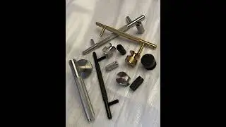 Stainless steel knurled door handle and drawer pulls