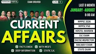 Daily LIVE Current Affairs | MPPSC Pre 2026 + MP FSO | 100% Exam Focused L12