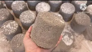 ASMR reused cement dry floor & claypot crumbling by RS ASMR 😷