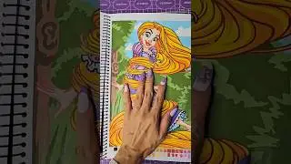 Tangled Rapunzel Disney Mystery Color By Number #colouring #disney #acrylicmarker