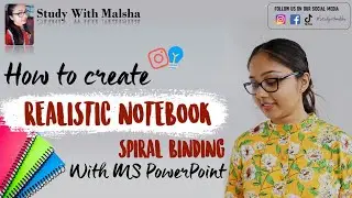 Как создать реалистичный дизайн блокнота в PowerPoint | MS PowerPoint | Скрепление спиралью