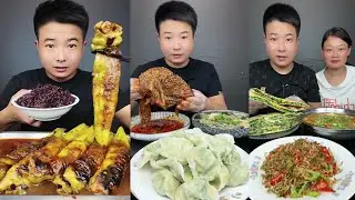 ASMR MUKBANG | SPICY BRAISED PORK BELLY |  EATING SHOW | EATING SHOW | Eat Beef Ribs #food #250