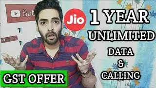 Jio GST Offer - [1 Year Free Unlimited 4G Data & Calling]