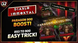 I Boosted Myself To Paragon 900 | Easy Trick - 893 to 900 | Diablo Immortal