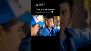 The way Steve harrington was sorry cuz he went too far on Dustin 😭