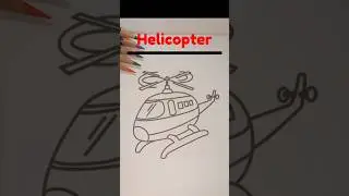 Helicopter Coloring with Color Pencils | Vibrant and Fun Art for Kids #shorts #drawing #painting