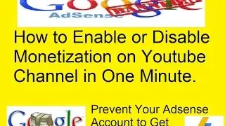 How to Disable Monetization on Youtube Channel ( In Hindi)