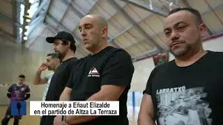 Homenaje a Eñaut Elizalde en el Partido de Altza Futsal