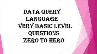 Data Query language| very basic level query questions | how to display query result(Practically)