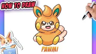 How To Draw a cute PAWMI from POKEMON!!