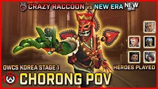[ CH0R0NG ] PRO Lifeweaver Gameplay SPOTTED | Crazy Raccoon vs New Era | Round Robin | OWCS Korea