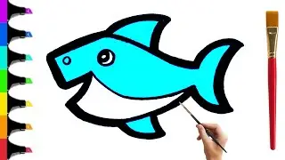 How To Draw A Shark Fish | Easy Step By Step Drawing Tutorial #738