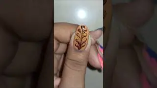 Easy nail art designs with toothpick 💅🤎#shorts #nailart #youtubeshorts