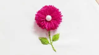 Amazing  Hand Embroidery Flower Design Trick | Super Easy Hand Embroidery Flower Design  |