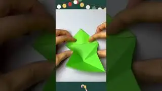 🐸 Easy Origami Paper Frog!✂️📄Save & make it today!#Shorts #PaperCraft #DIY #EasyCraft #OrigamiFrog