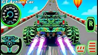 Mega Ramp Monster Car Racing 3D - Extreme Car Stunts -Android Gamepla #MegaRamp #3DGames #CarRacing